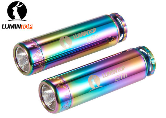 China Personalized Mini LED Flashlight Glowing Tritium Tube Chromatic Body supplier