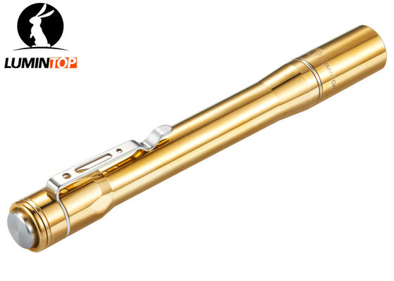 China Mini Lumintop Iyp365 Brass Flashlight , Self Luminlous Ring Copper EDC Flashlight supplier