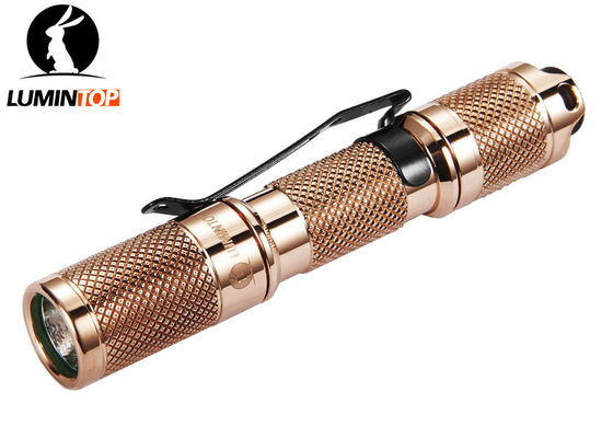 China Mini COPPER Lumintop AAA Flashlight With Tail Clip Easy Carry Size supplier