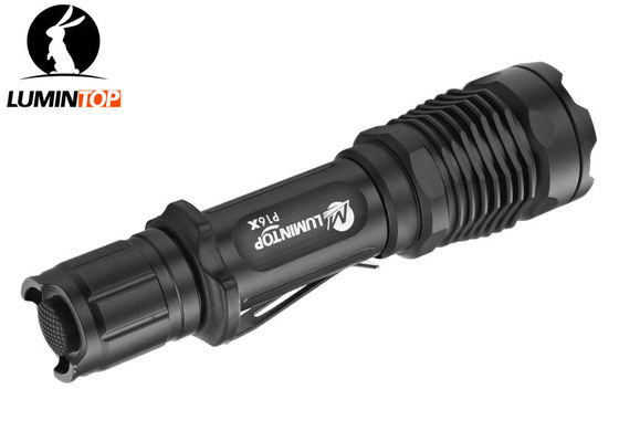 China Tactical Lumintop P16x LED Flashlight , Max 15000 CD Beam Top Hunting Flashlights supplier