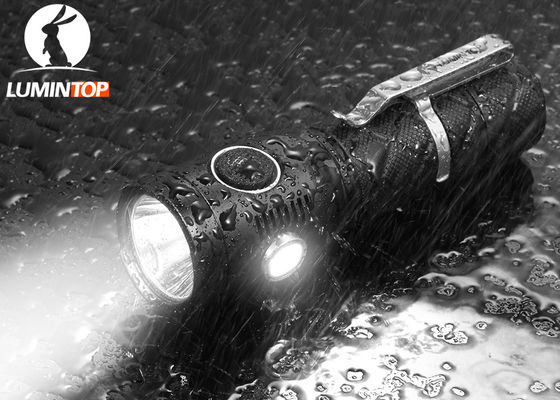 China Outdoor Rechargeable LED Flashlight With Cree Head Light / Side Light supplier