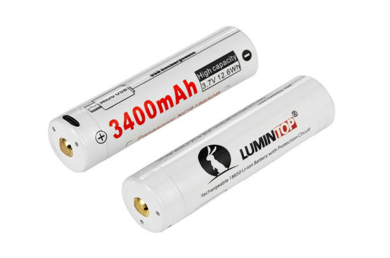 China Micro USB Rechargeable Flashlight Batteries 3.7V 3400mAh High Capacity supplier