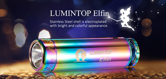 Self Luminous Lumintop Elfin Flashlight ,  Luxury 3 Mode LED Flashlight