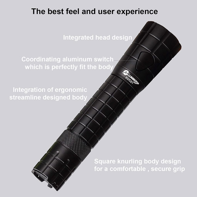 Lumintop Rechargeable Tactical LED Flashlight , Durable Police Rechargeable Flashlights