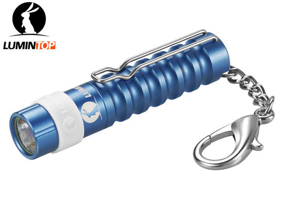 China Colored Worm Lumintop AAA Flashlight With Key Chain 12g Light Weight supplier