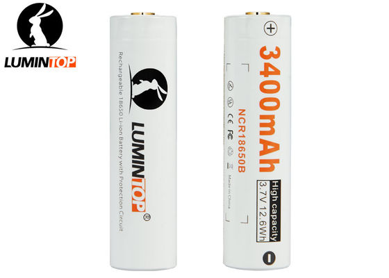 China Durable 3.7 Volt Flashlight Battery , 3400mAh 18650 Rechargeable Lithium Ion Battery supplier