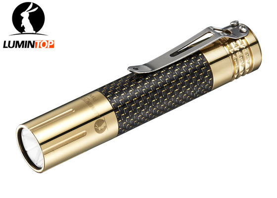 China High End Personalized LED Flashlights , Mini Brass Unique Flashlights Gifts supplier