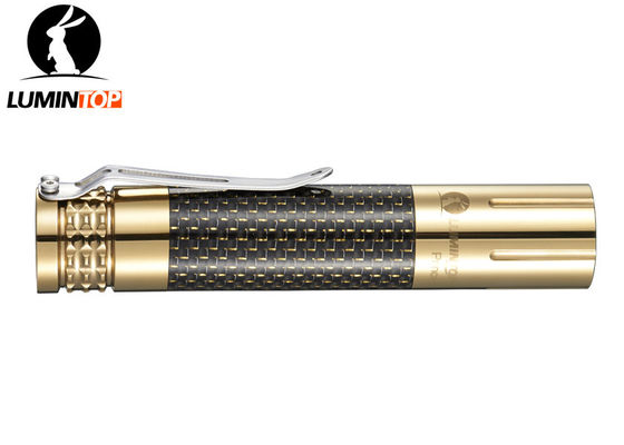 China Small Everyday Carry Flashlight Carbon Fiber Brass Strong Material supplier